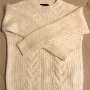 White knit long sleeve